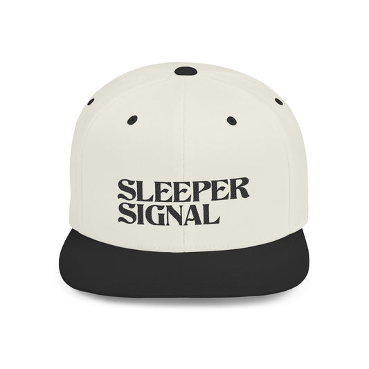 Sleeper Signal Flat Bill Snapback Hat, Trendy Cap for Casual Wear, Gift for Streetwear Lovers, Adjustable Baseball Hat, Summer Accessory