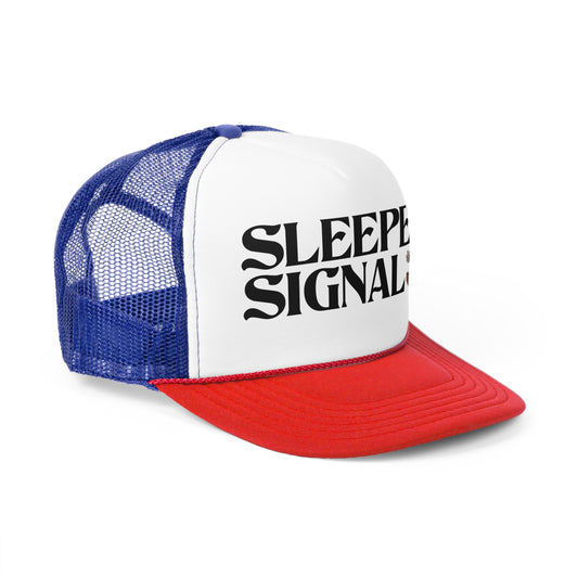 Cool Sleeper Signal Trucker Cap, Trendy Adjustable Hat, Casual Style Gift, Outdoor Adventure Gear, Perfect for Festivals, Unisex Fashion